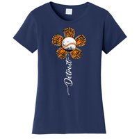 Cute Detroit Flower Souvenir I Love Detroit Women's T-Shirt