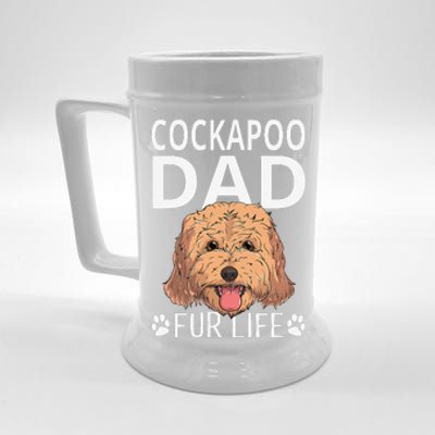 Cockapoo Dad Fur Life Dog Fathers Day Gift Pun Beer Stein