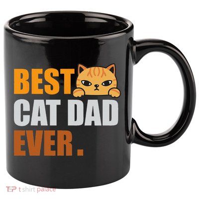 CAT DAD Fathers Day Kitty Daddy Papa Christmas 11oz C Handle Ceramic Mug