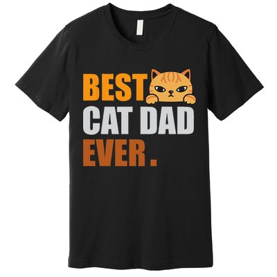 CAT DAD Fathers Day Kitty Daddy Papa Christmas Premium T-Shirt