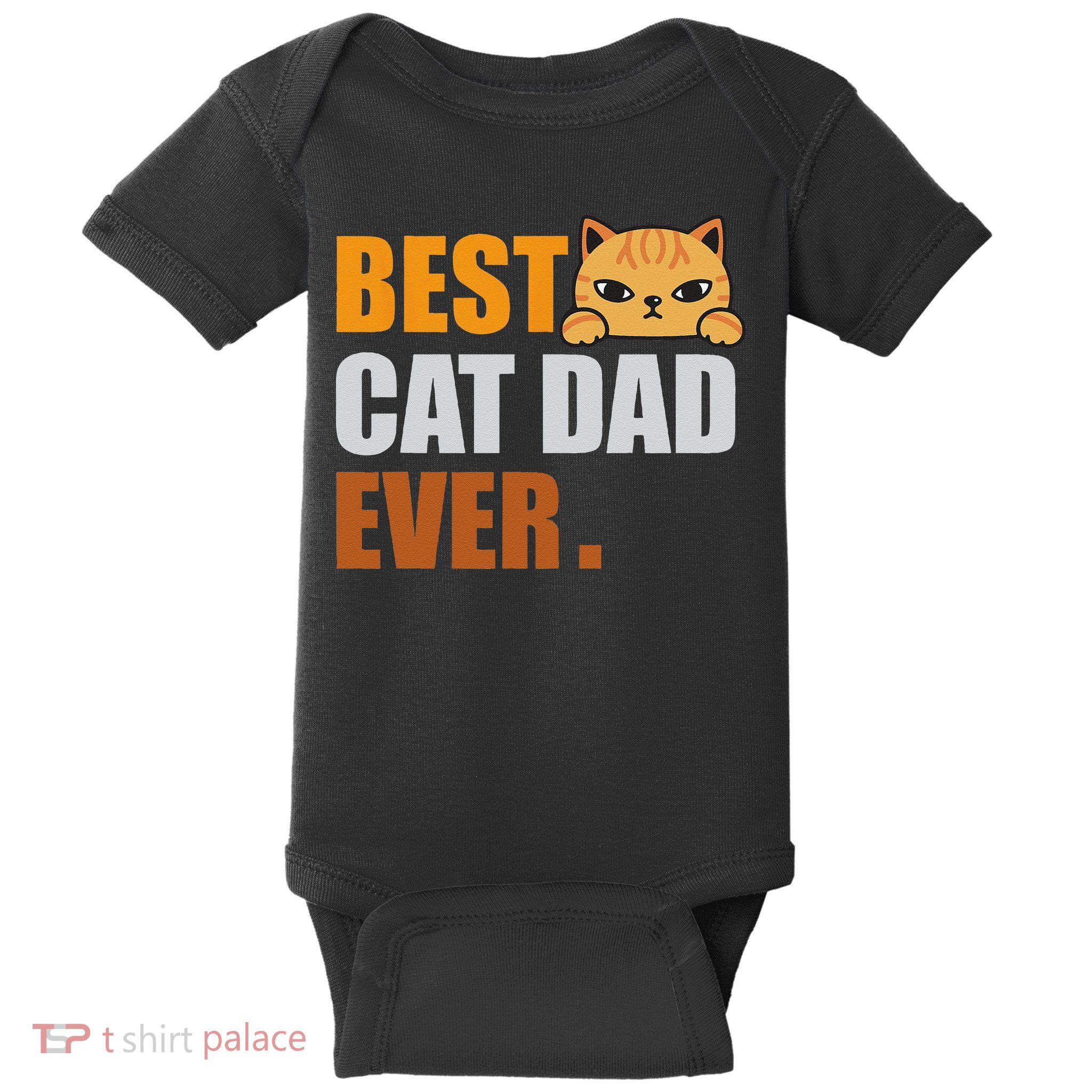 CAT DAD Fathers Day Kitty Daddy Papa Christmas Baby Bodysuit