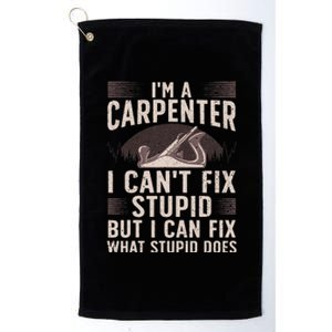 Carpentry Design For Carpenter Woodworking Platinum Collection Golf Towel