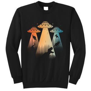 Cool Dinosaur For Women Ufo Alien Abduction Dinosaur Sweatshirt