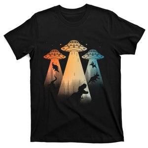 Cool Dinosaur For Women Ufo Alien Abduction Dinosaur T-Shirt