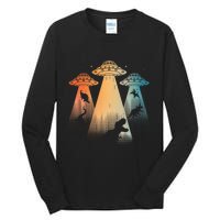 Cool Dinosaur For Women Ufo Alien Abduction Dinosaur Tall Long Sleeve T-Shirt