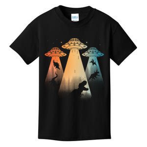 Cool Dinosaur For Women Ufo Alien Abduction Dinosaur Kids T-Shirt