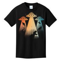 Cool Dinosaur For Women Ufo Alien Abduction Dinosaur Kids T-Shirt