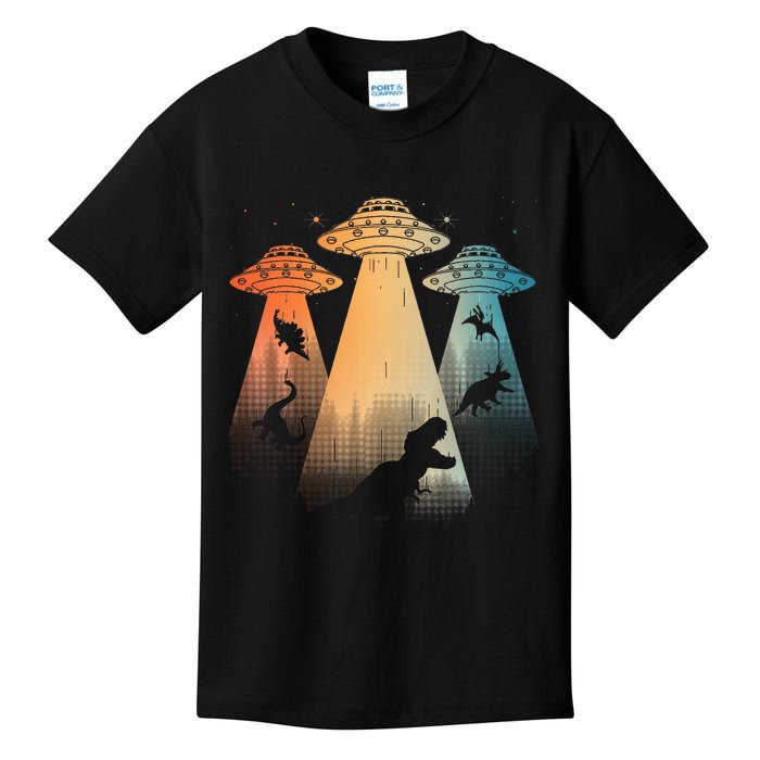 Cool Dinosaur For Women Ufo Alien Abduction Dinosaur Kids T-Shirt