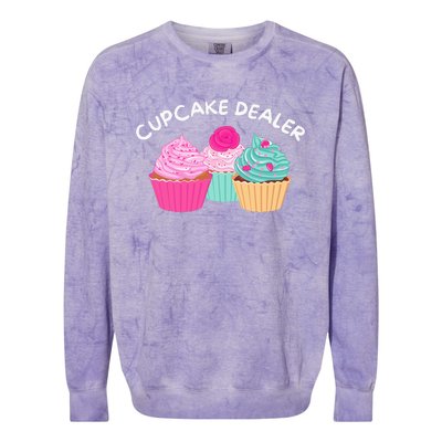 Cupcake Dealer Funny Cupcake Baker Pastry Baking Gift Colorblast Crewneck Sweatshirt