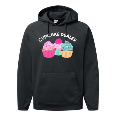 Cupcake Dealer Funny Cupcake Baker Pastry Baking Gift Performance Fleece Hoodie