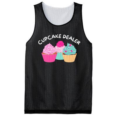 Cupcake Dealer Funny Cupcake Baker Pastry Baking Gift Mesh Reversible Basketball Jersey Tank