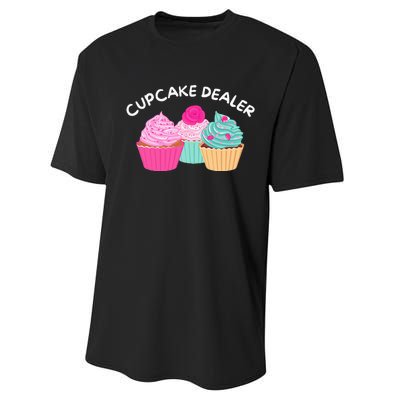 Cupcake Dealer Funny Cupcake Baker Pastry Baking Gift Performance Sprint T-Shirt