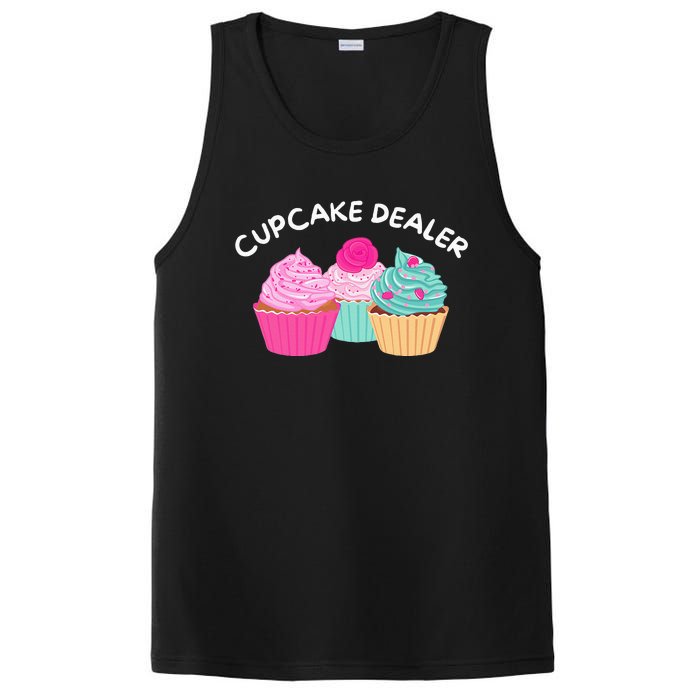 Cupcake Dealer Funny Cupcake Baker Pastry Baking Gift PosiCharge Competitor Tank