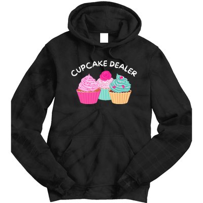 Cupcake Dealer Funny Cupcake Baker Pastry Baking Gift Tie Dye Hoodie