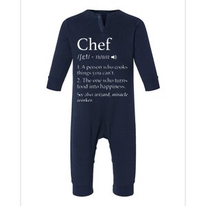 Chef Definition Funny Line Saying Cook Cooking Gifts Chefs Infant Fleece One Piece