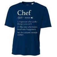 Chef Definition Funny Line Saying Cook Cooking Gifts Chefs Cooling Performance Crew T-Shirt