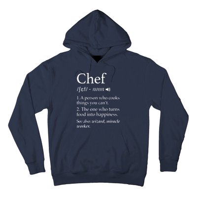 Chef Definition Funny Line Saying Cook Cooking Gifts Chefs Hoodie