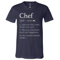 Chef Definition Funny Line Saying Cook Cooking Gifts Chefs V-Neck T-Shirt