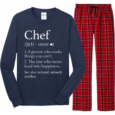 Chef Definition Funny Line Saying Cook Cooking Gifts Chefs Long Sleeve Pajama Set