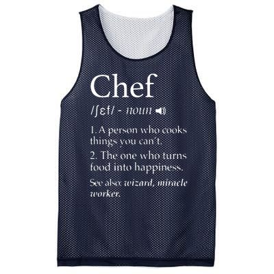 Chef Definition Funny Line Saying Cook Cooking Gifts Chefs Mesh Reversible Basketball Jersey Tank