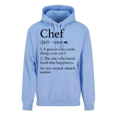 Chef Definition Funny Line Saying Cook Cooking Gifts Chefs Unisex Surf Hoodie