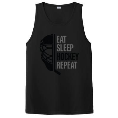 Christmas Design For Hockey Lovers Eat Sleep Hockey Repeat Funny Gift PosiCharge Competitor Tank