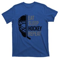 Christmas Design For Hockey Lovers Eat Sleep Hockey Repeat Funny Gift T-Shirt