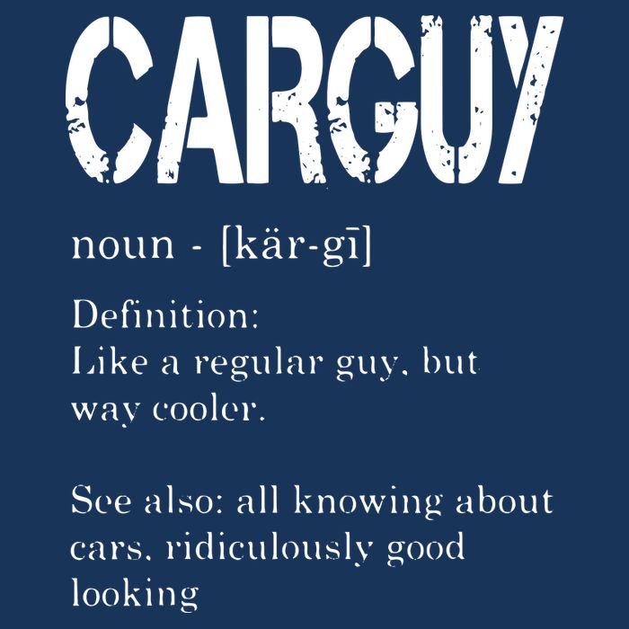 Carguy Definition Funny Car Lover Gift 7 Panel Mesh Trucker Snapback Hat