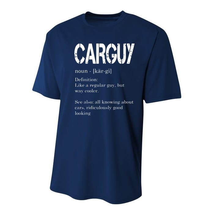 Carguy Definition Funny Car Lover Gift Youth Performance Sprint T-Shirt