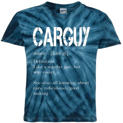 Carguy Definition Funny Car Lover Gift Kids Tie-Dye T-Shirt