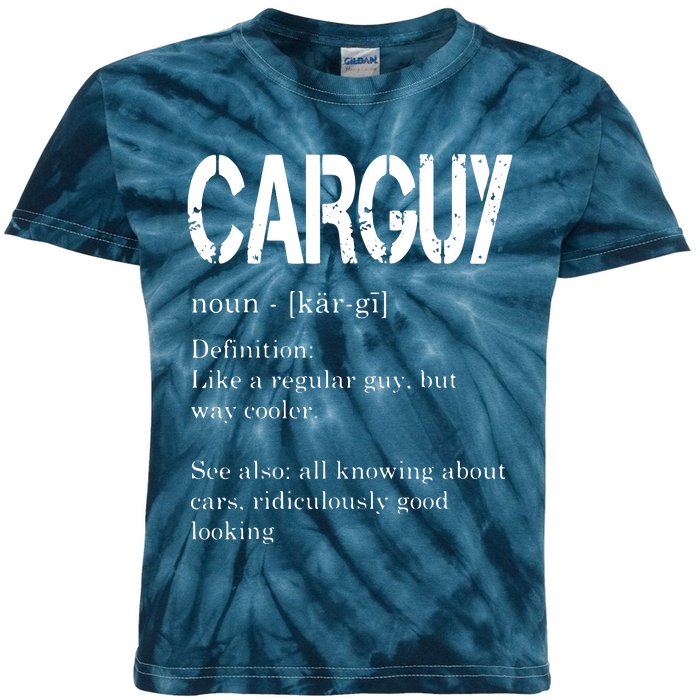 Carguy Definition Funny Car Lover Gift Kids Tie-Dye T-Shirt