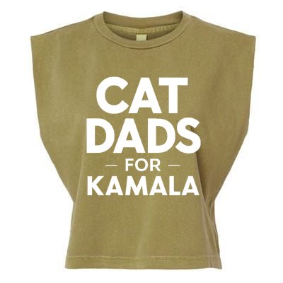 Cat Dads For Kamala President Harris Democrat Vote Blue 2024 Garment-Dyed Women's Muscle Tee