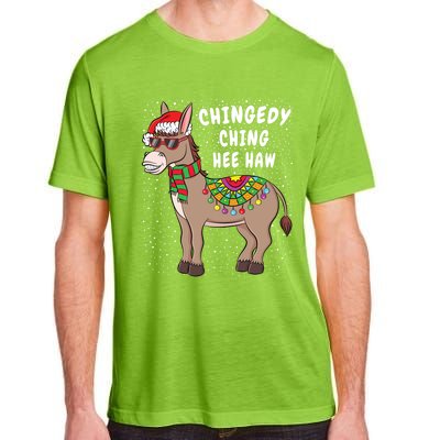 Christmas Donkey Funny American Italian Xmas Gift Adult ChromaSoft Performance T-Shirt