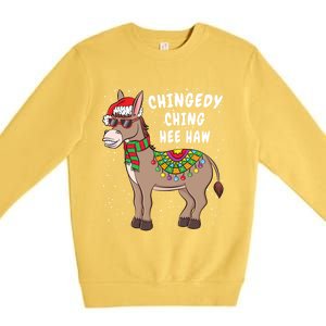 Christmas Donkey Funny American Italian Xmas Gift Premium Crewneck Sweatshirt