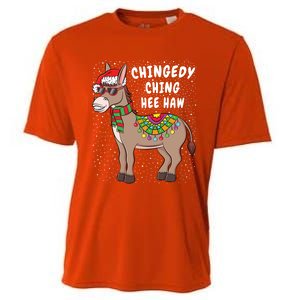 Christmas Donkey Funny American Italian Xmas Gift Cooling Performance Crew T-Shirt