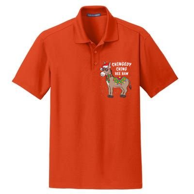 Christmas Donkey Funny American Italian Xmas Gift Dry Zone Grid Polo