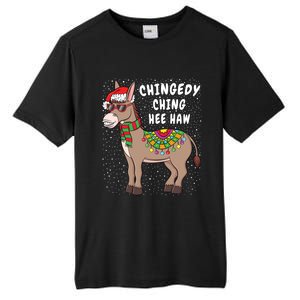 Christmas Donkey Funny American Italian Xmas Gift Tall Fusion ChromaSoft Performance T-Shirt