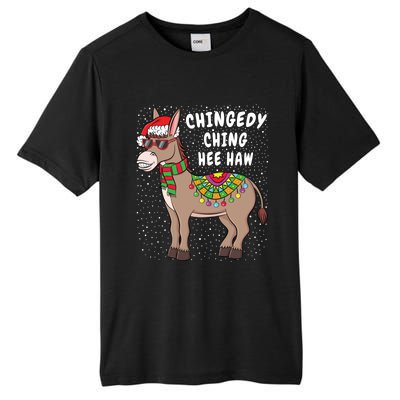 Christmas Donkey Funny American Italian Xmas Gift Tall Fusion ChromaSoft Performance T-Shirt