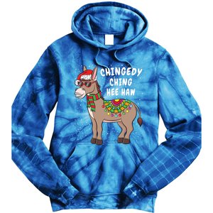 Christmas Donkey Funny American Italian Xmas Gift Tie Dye Hoodie