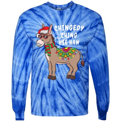 Christmas Donkey Funny American Italian Xmas Gift Tie-Dye Long Sleeve Shirt