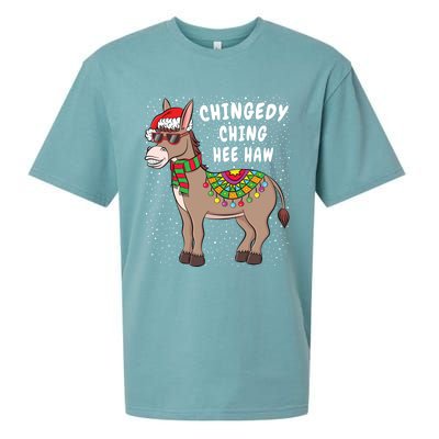 Christmas Donkey Funny American Italian Xmas Gift Sueded Cloud Jersey T-Shirt