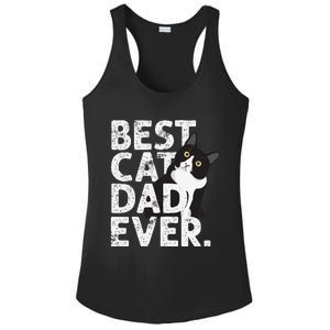 Cat Daddy Father Gift Best Cat Dad Ever Ladies PosiCharge Competitor Racerback Tank