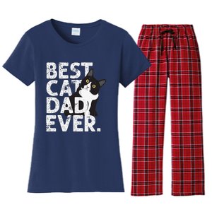 Cat Daddy Father Gift Best Cat Dad Ever Women's Flannel Pajama Set