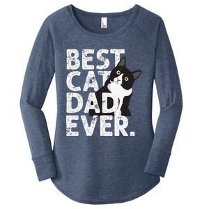 Cat Daddy Father Gift Best Cat Dad Ever Women's Perfect Tri Tunic Long Sleeve Shirt