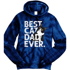 Cat Daddy Father Gift Best Cat Dad Ever Tie Dye Hoodie