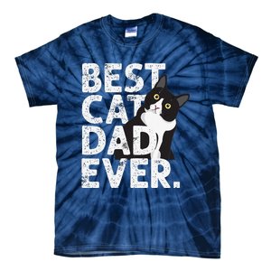 Cat Daddy Father Gift Best Cat Dad Ever Tie-Dye T-Shirt