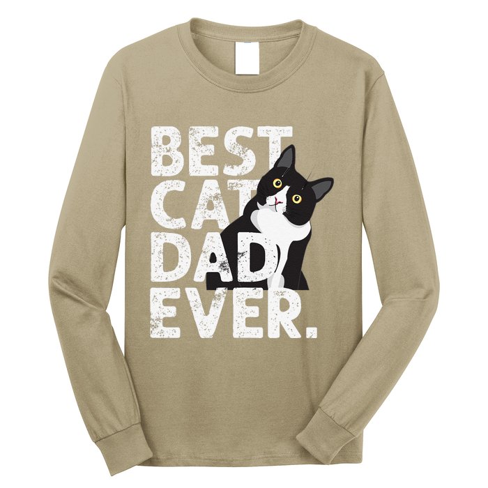 Cat Daddy Father Gift Best Cat Dad Ever Long Sleeve Shirt