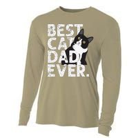 Cat Daddy Father Gift Best Cat Dad Ever Cooling Performance Long Sleeve Crew