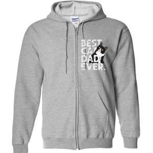 Cat Daddy Father Gift Best Cat Dad Ever Full Zip Hoodie