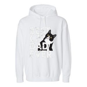 Cat Daddy Father Gift Best Cat Dad Ever Garment-Dyed Fleece Hoodie